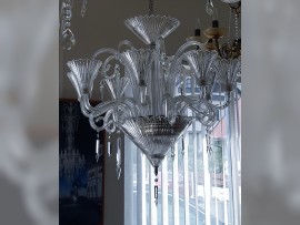 Lustre à 8 bras de prisme de Baccarat