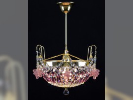 Pink crystal basket