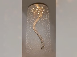 Lustre moderne helix 18 ampoules - illuminé