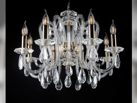 8-arm crystal chandelier with specially cut trimmingsl