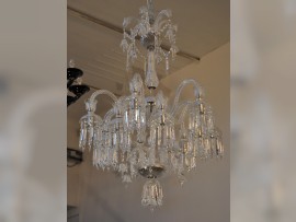 High Baccarat chandelier with silver metal