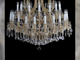 Big Theresian crystal chandelier - French pendeloques