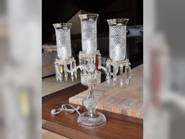 Lampe de table Baccarat avec trois vases