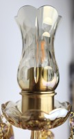 Vase de lampe en cristal métallisé taillé
