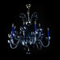 Version 12 bras du lustre bleu Murano
