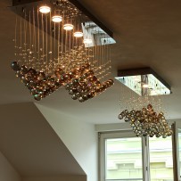 Le même lustre avec des boules d'ambre