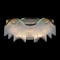 Lustre design perle de mer sur vagues - éclairé