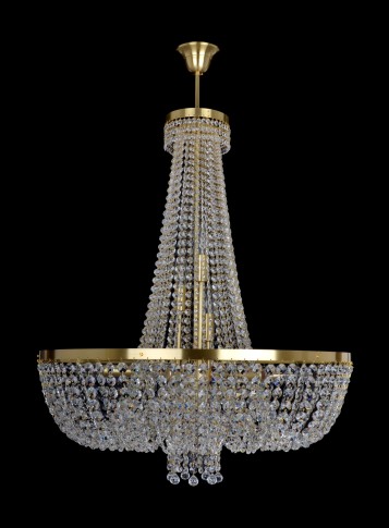 Lustre moderne en strass dia 70 x 84 cm en forme de grand chapeau de cristal